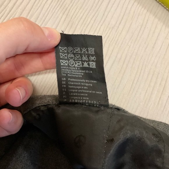 Scotch & Soda Zipper Front Tuxedo Stripe Trouser Pants XS Petite Office - Picture 8 of 8